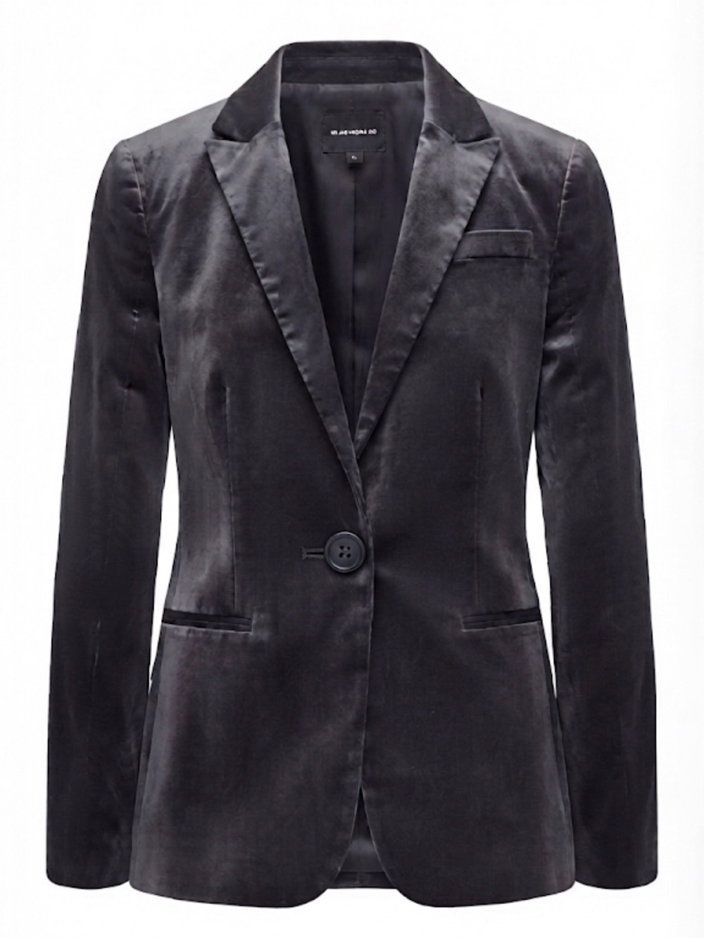 Club Monaco Dark Grey Velvet Blazer Single Button Size 4